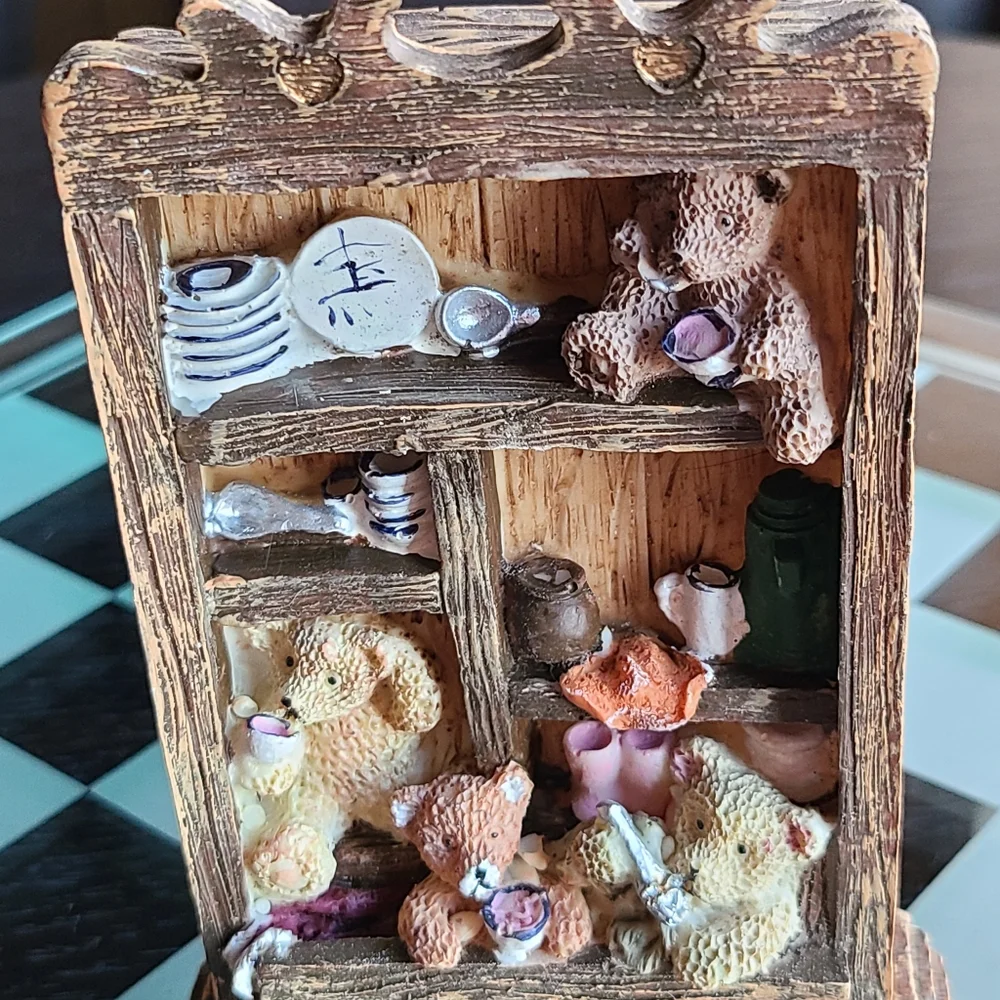 Doll House Furniture Cabinet Armoire Hard Plastic Teddy Bears D… - Picture 5 of 12